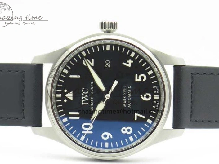 MIROTIME 0309 SoftTouch Mark XVIII Le Petit Prince IW327001 SS MKS 1:1 Best Edition Black Dial On Leather Strap MIYOTA9015 V 7216